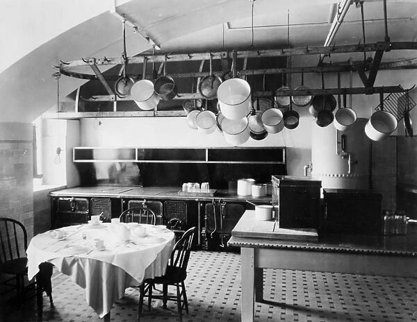The kitchen of the White House. Photographed in 1901