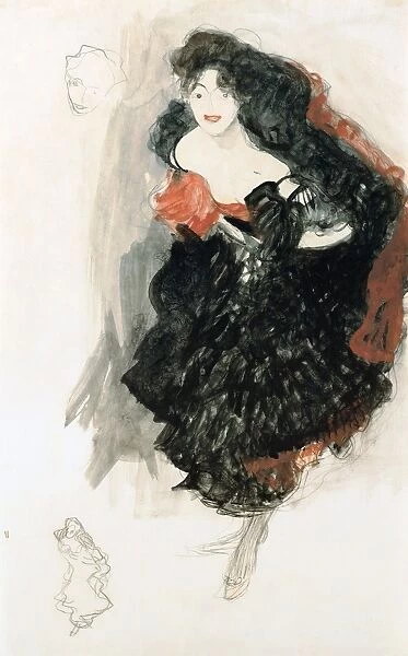 KLIMT: STUDY FOR JUDITH II. Drawing, Gustav Klimt, c1908