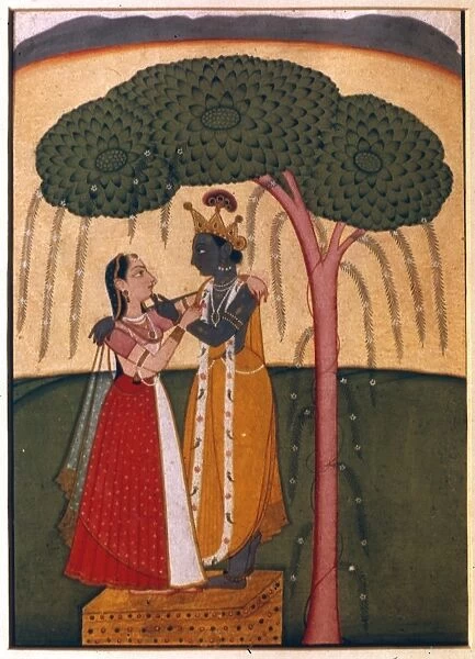 KRISHNA AND RAHDA. Punjab hills, c. 1760