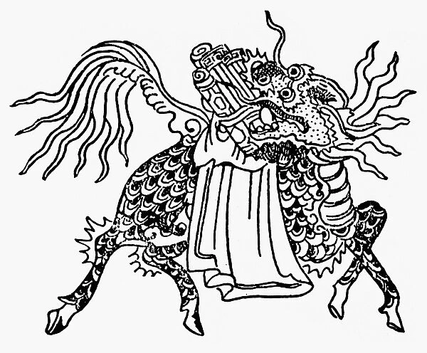 Kylin, the celestial horse of Chinese mythology, similar to Pegasus