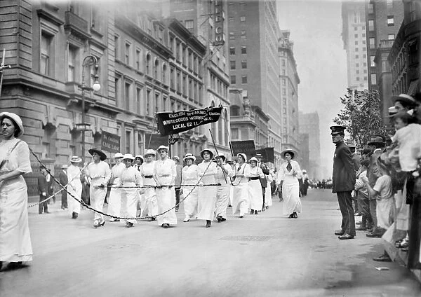 LABOR DAY PARADE, 1913. Women union workers and child labor protesters marching