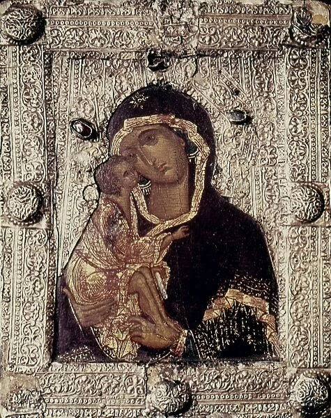 OUR LADY OF DON. Moscow School, Russia. Late 14th century