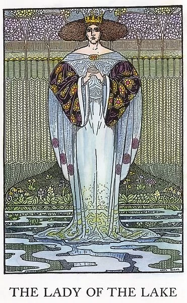 LADY OF THE LAKE, 1923. Illustration by Louis Rhead (1857-1926) for the Story of King Arthur