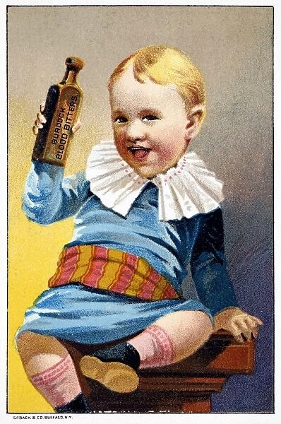 Late 19th century American patent medicine advertising card for Burdock Blood Bitters