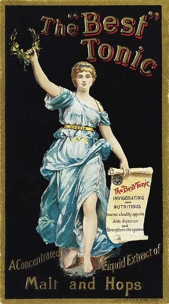 Late 19th century American patent medicine label for the Best Tonic
