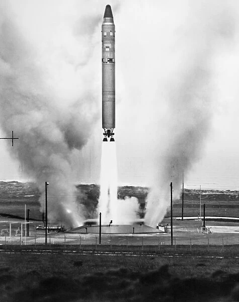 Launching a Titan intercontinental ballistic missile at Vandenberg Air Force Base, California, 1964