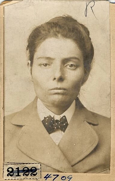 LAURA BULLION (1876-1961). American outlaw and member of Butch Cassidys Wild Bunch gang. Mug shot photograph, 1893