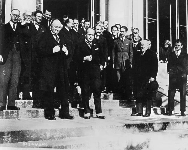 LAUSANNE CONFERENCE, 1922. Front, left to right: British Foreign Secretary Lord George Curzon
