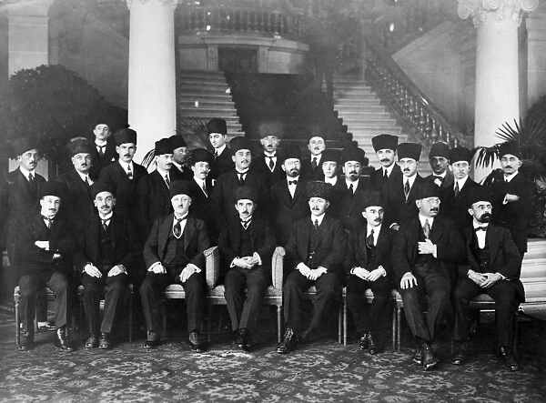 LAUSANNE CONFERENCE, 1923. The Turkish delegation at the peace conference at Lausanne