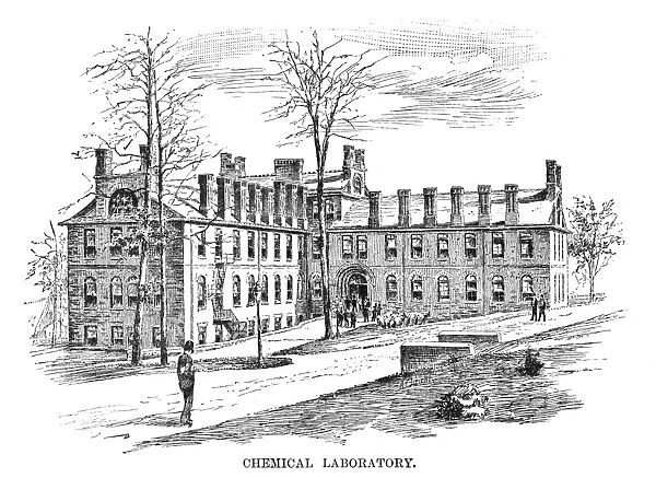 LEHIGH UNIVERSITY, 1888. The chemistry laboratory at Lehigh University in Bethlehem, Pennsylvania