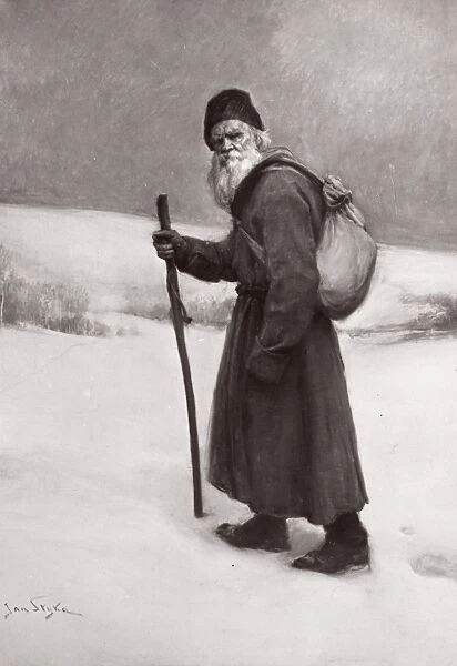 LEO TOLSTOY (1828-1910). Russian writer and philosopher. Painting by Jan Styka, c1910