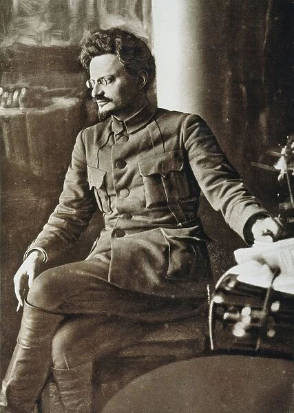 LEON TROTSKY (1879-1940). Ne Lev Davidovich Bronstein. Russian Communist leader
