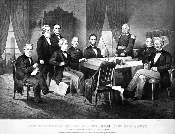 Lincoln with his Cabinet