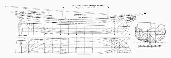 Lines of the square-topsail coasting schooners Arrowsic and Eagle, built at Arrowsic Island, Kennebec River, Maine, 1847
