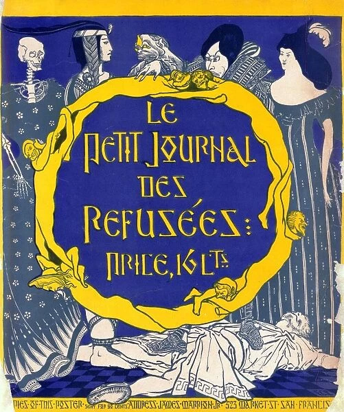 LITERARY JOURNAL, 1869. Ad for the literary magazine Le Petit Journal des Refusees