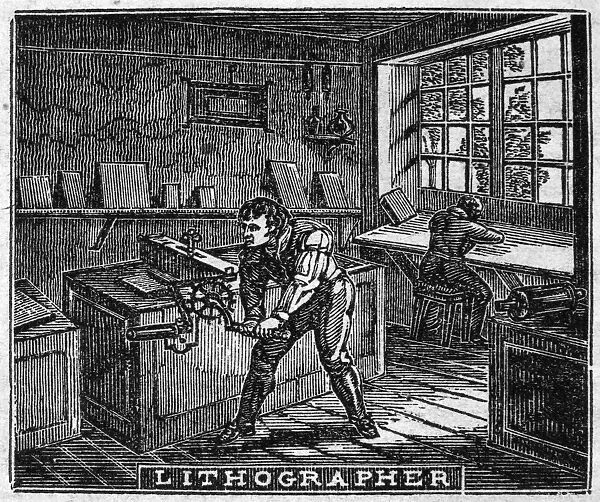 LITHOGRAPHY, c1840. Wood engraving, c1840