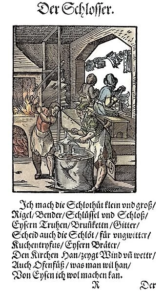 LOCKSMITH, 1568. Woodcut, 1568, by Jost Amman