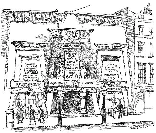 LONDON: EGYPTIAN HALL. The Egyptian Hall, London, England, as it was when John Nevil Maskelyne