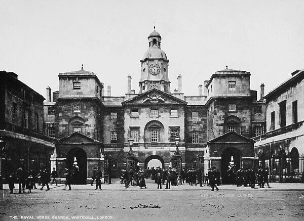 LONDON: HORSE GUARDS. Horse Guards at Whitehall, London, England. Photographed c1900