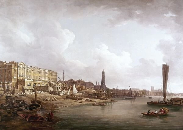 LONDON: RIVERFRONT, c1772. London River Front from Westminster to Adelphi