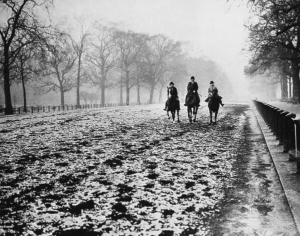 LONDON: ROTTEN ROW, c1895. Riders on Rotten Row, on the south side of Hyde Park, London, England