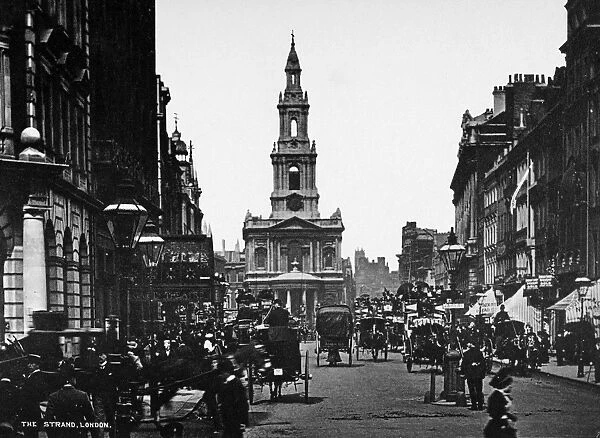 LONDON: THE STRAND, c1900. View of the Strand in Westminster, London, England
