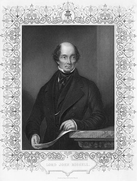 LORD JOHN RUSSELL (1792-1878). English statesman. Engraving by D. J. Pound, c1879