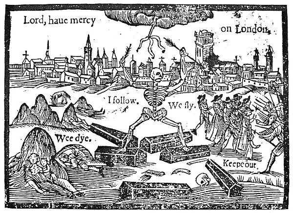 Lord, have mercy on London. Contemporary English woodcut on the Great Plague of 1665