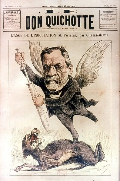 LOUIS PASTEUR (1822-1895). French chemist and microbiologist. French newspaper cover, 1886