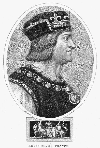 LOUIS XII (1462-1515). King of France, 1498-1515. Aquatint, English, 1805