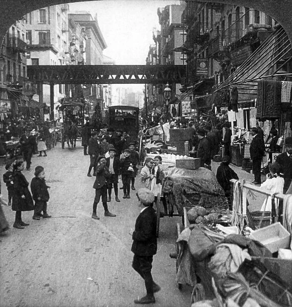 LOWER EAST SIDE, 1907. How the other half lives in a crowded Hebrew district