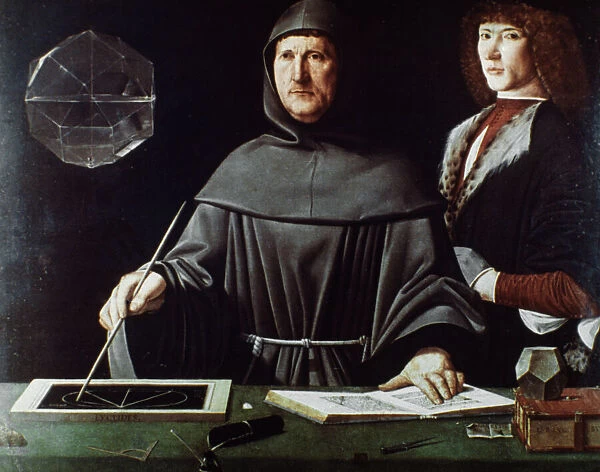 LUCA PACIOLI (1445?-?1514). Italian mathematician and Franciscan friar. Painting