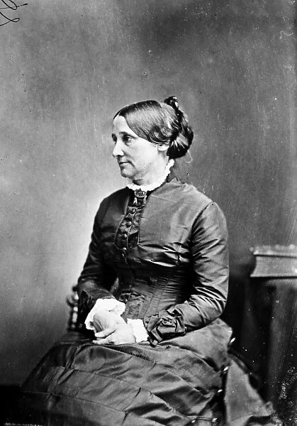 LUCY HAYES (1831-1889). Mrs. Rutherford B. Hayes. Photograph by Mathew Brady