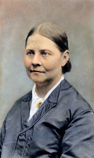 LUCY STONE (1818-1893). American woman suffragist. Oil over a photograph