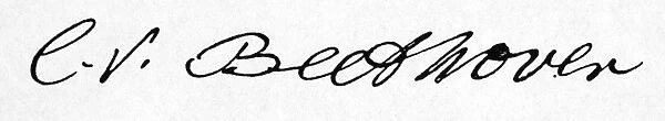 LUDWIG van BEETHOVEN (1770-1827). German composer. Autograph signature
