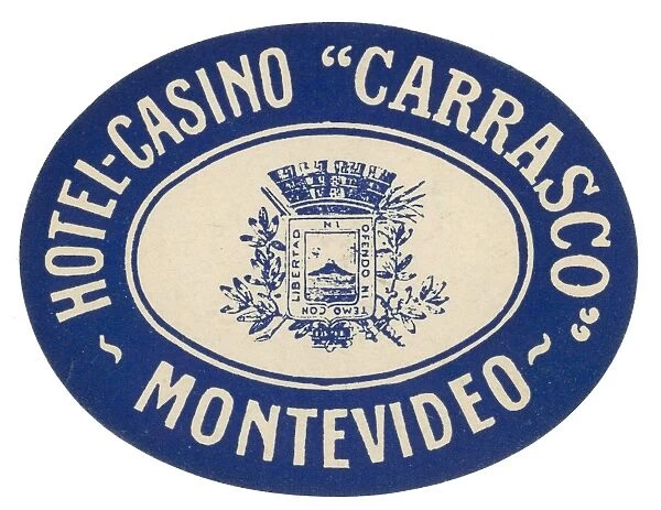 Luggage label from the Hotel-Casino Carrasco in Montevideo, Uruguay, 20th century
