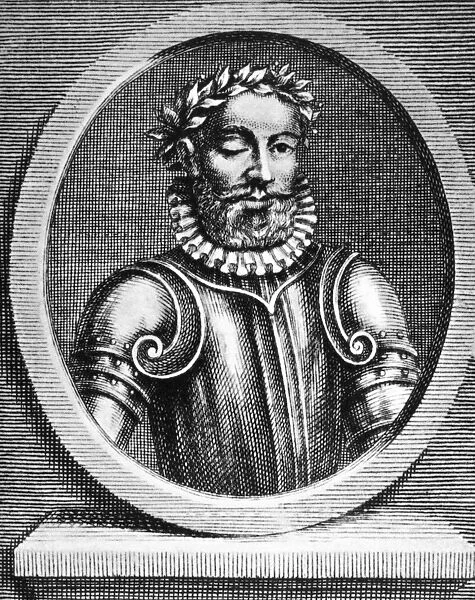 LUIZ VAZ de CAMOES (1524-1580). Portuguese poet. Line engraving, 17th century