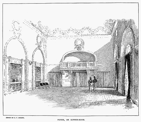 MADISON SQUARE GARDEN. Foyer, or supper room, of the second incarnation of Madison Square Garden