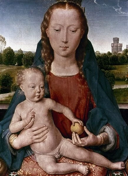 MADONNA & CHILD. The Virgin and Child. Oil on oak by Hans Memling
