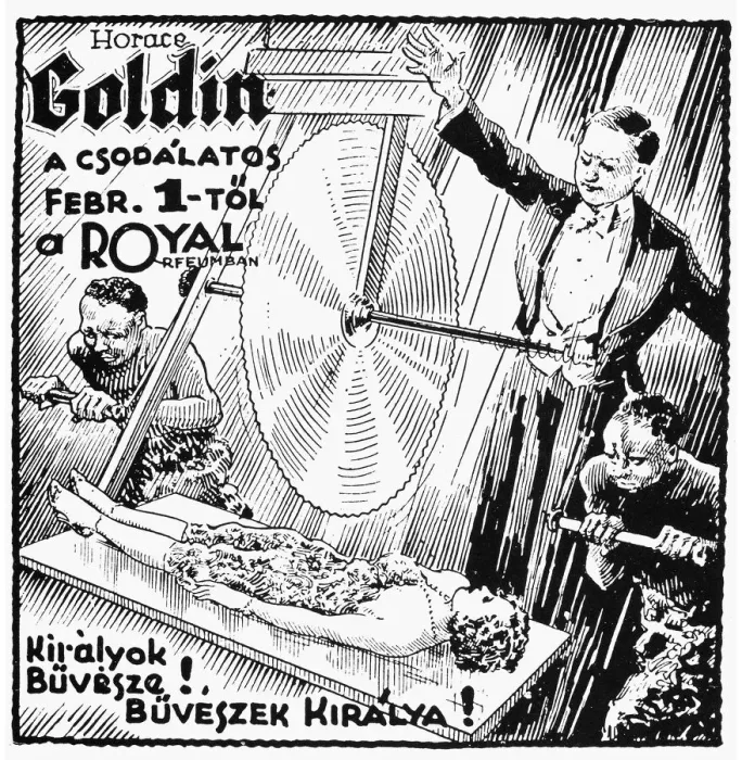 Framed Print : MAGIC BROADSIDE, c1925. Broadside, c1925, announcing a performance in Hungary in