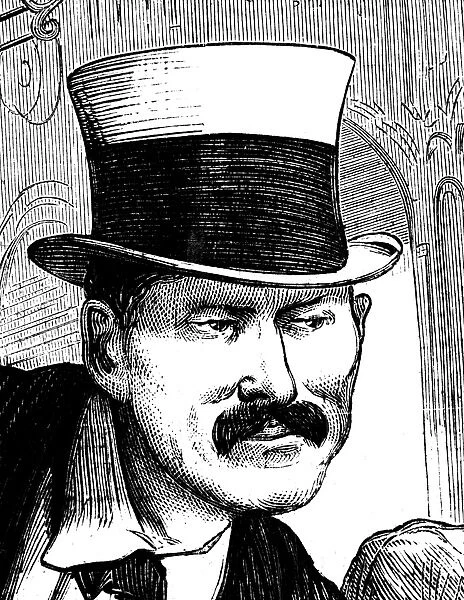 MALE FACE, 1873. Wood engraving from an American newspaper of 1873