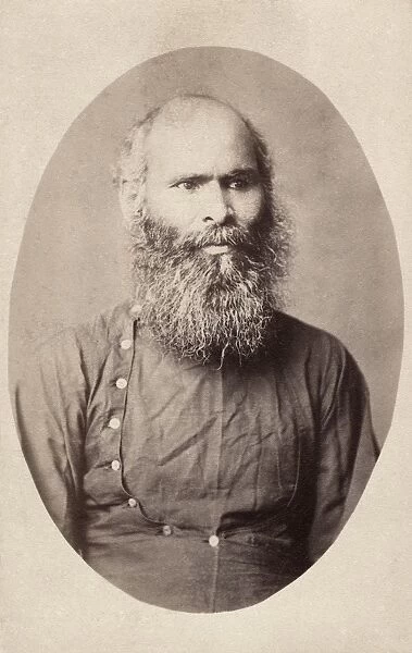 MAN, c1880. Portrait of a man in India. Carte-de-visite photograph, c1880