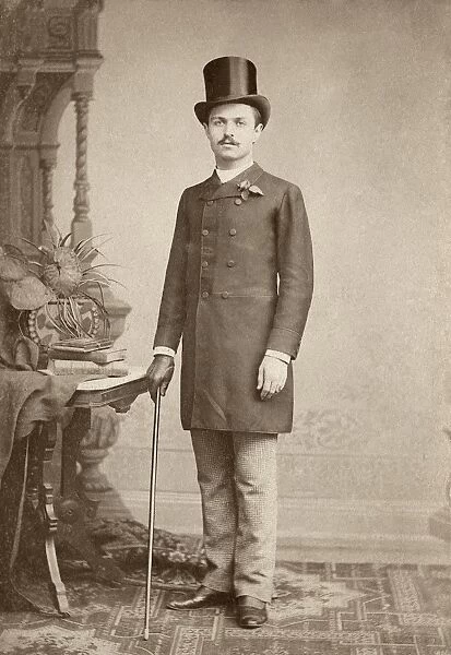 MAN, c1887. A man photographed by the studio of Ferry & Holtzmann on the Bowery in New York City
