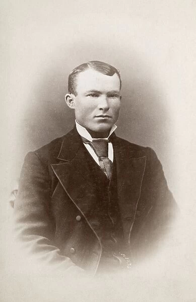MAN, c1900. Portrait of a man, photographed by J. Parker in Vermont, c1900