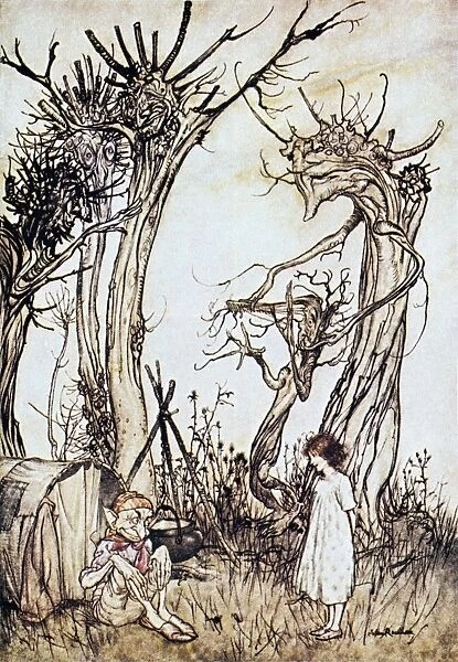 The Man in the Wilderness. Illustration by Arthur Rackham for a 1913 edition of Mother Goose
