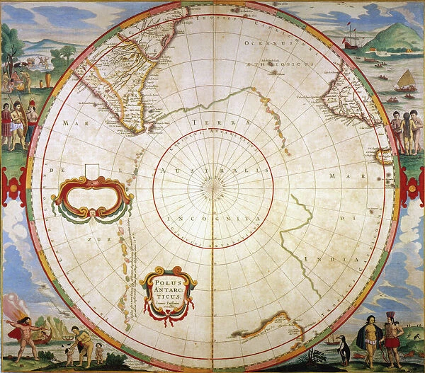 MAP: ANTARTICA, 1647-62. Map of Antartica (Terra Australis Incognita)