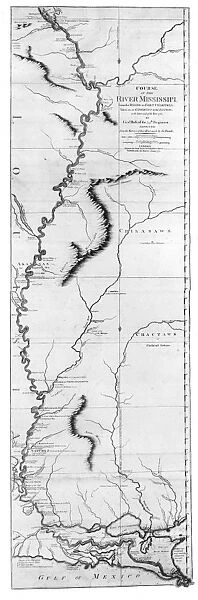 MAP: MISSISSIPPI RIVER. English map of the Mississippi River and its tributaries
