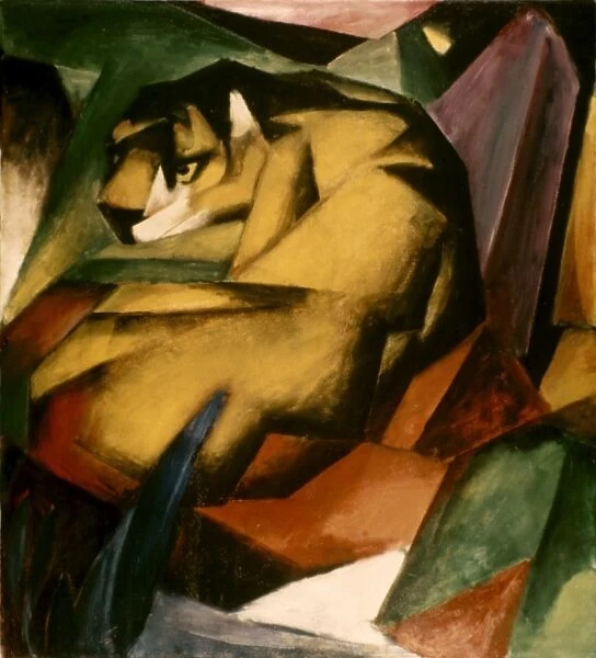 MARC: THE TIGER, 1912. Oil on canvas by Franz Marc