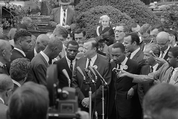 MARCH ON WASHINGTON, 1963. American civil rights leaders, including Roy Wilkins