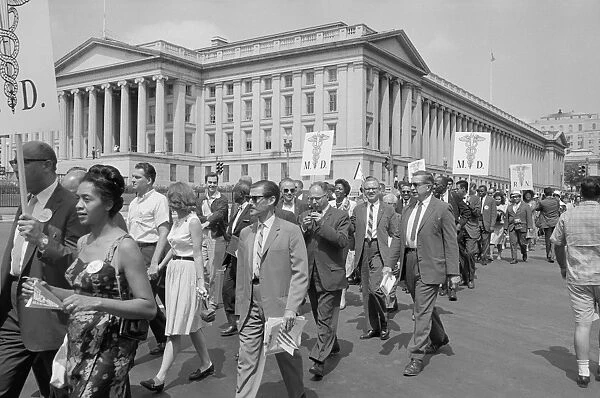 MARCH ON WASHINGTON, 1963. Marchers with the Medical Committee for Human Rights